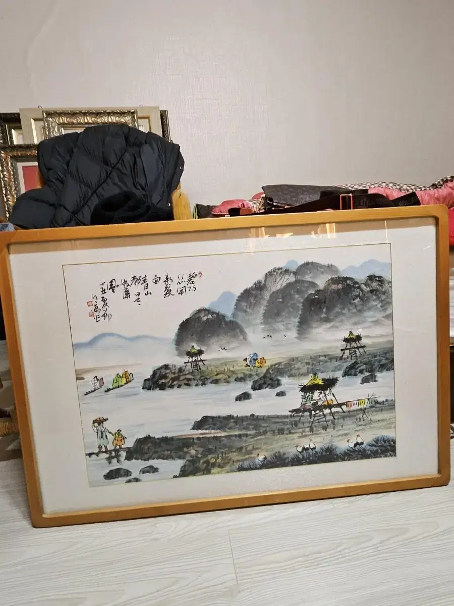 그림(백포 곽남배화백 원두막)