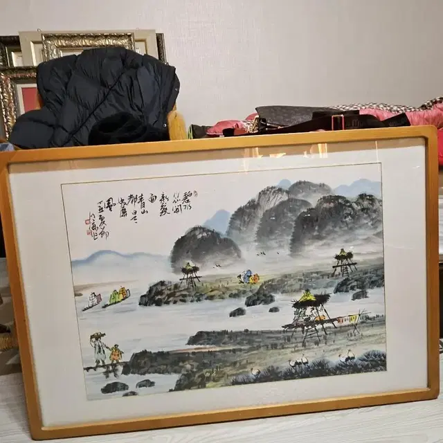 그림(백포 곽남배화백 원두막)