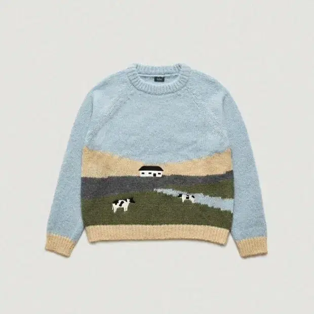 더바넷 Farm Landscape Intarsia Knit 1회착용