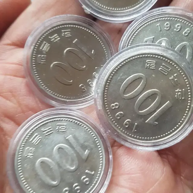 1998년100원 5개5만원