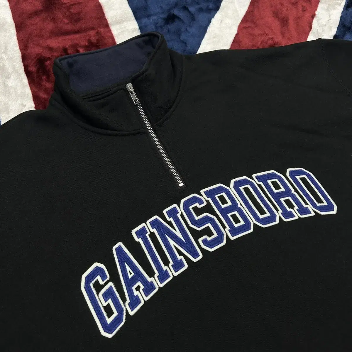 [L]Gainesboro Vahn Zip-Up Overfit Top/Brushed/Black