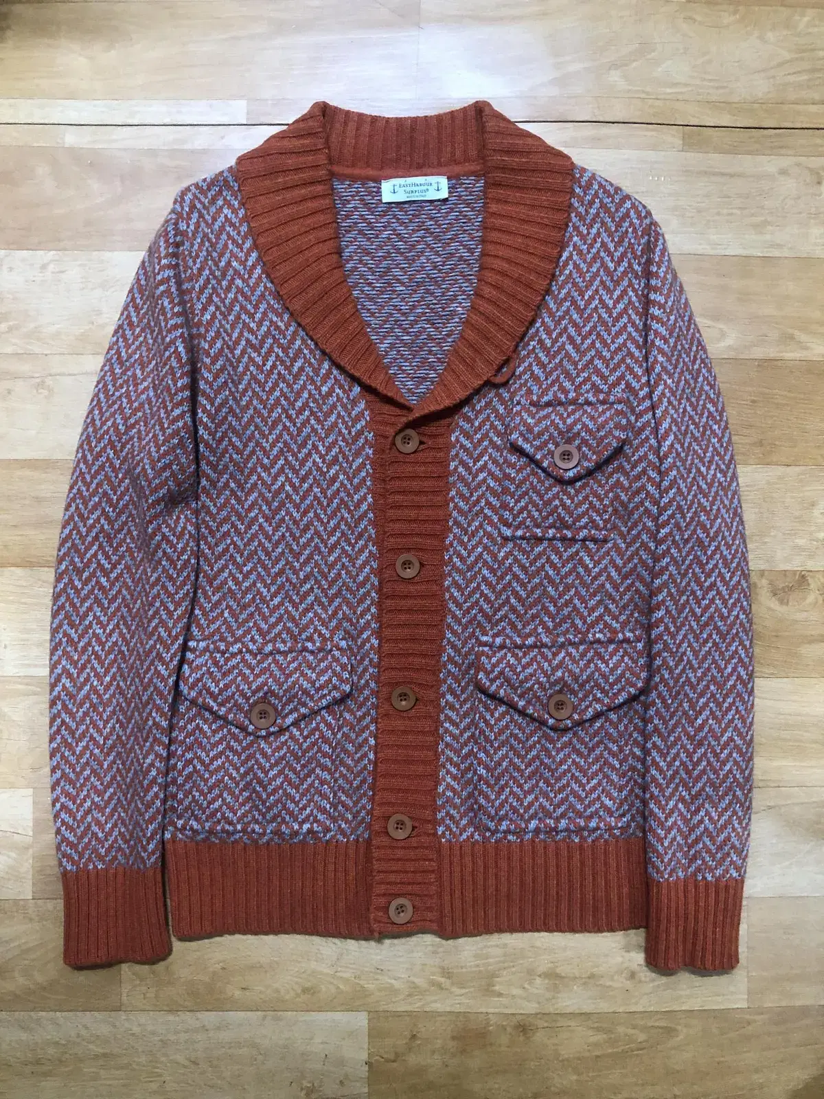 EASTHABOUR SURPLUS Shawl Collar Cardigan (Wool)Size XL