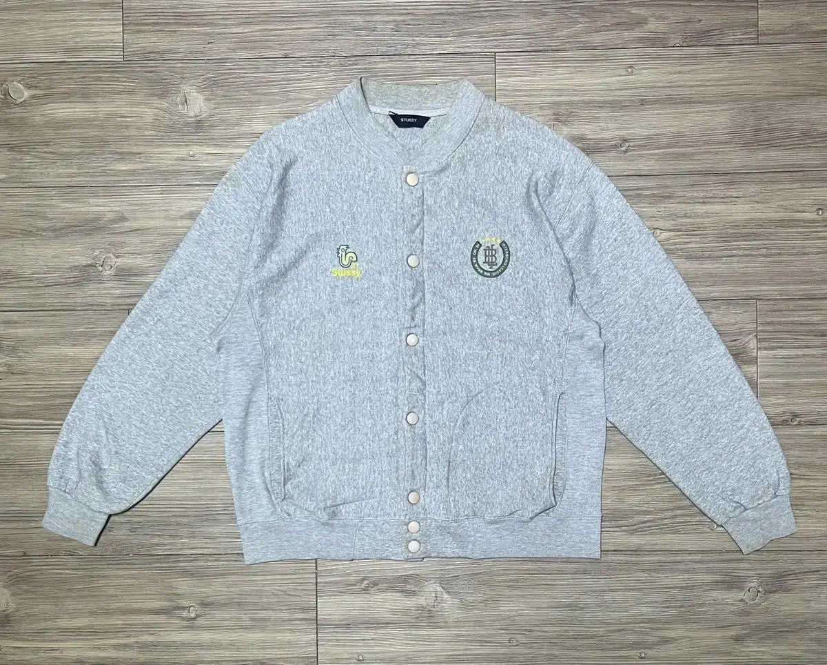 90s Stussy 21TM Reverse Weave Sweat Cardigan