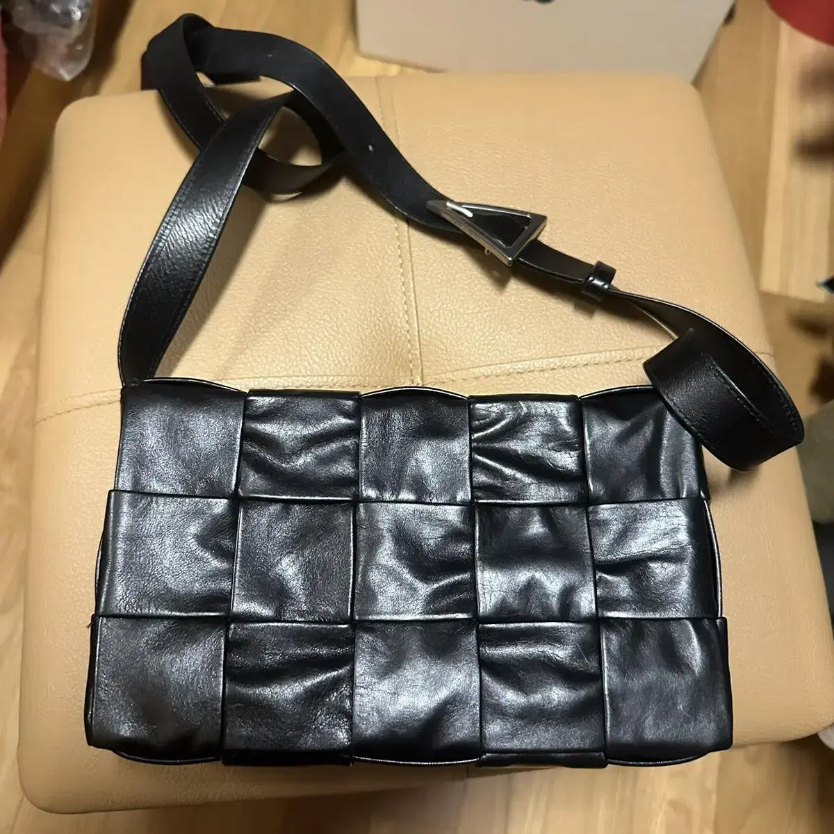 보테가 Bottega veneta leather cassette blac