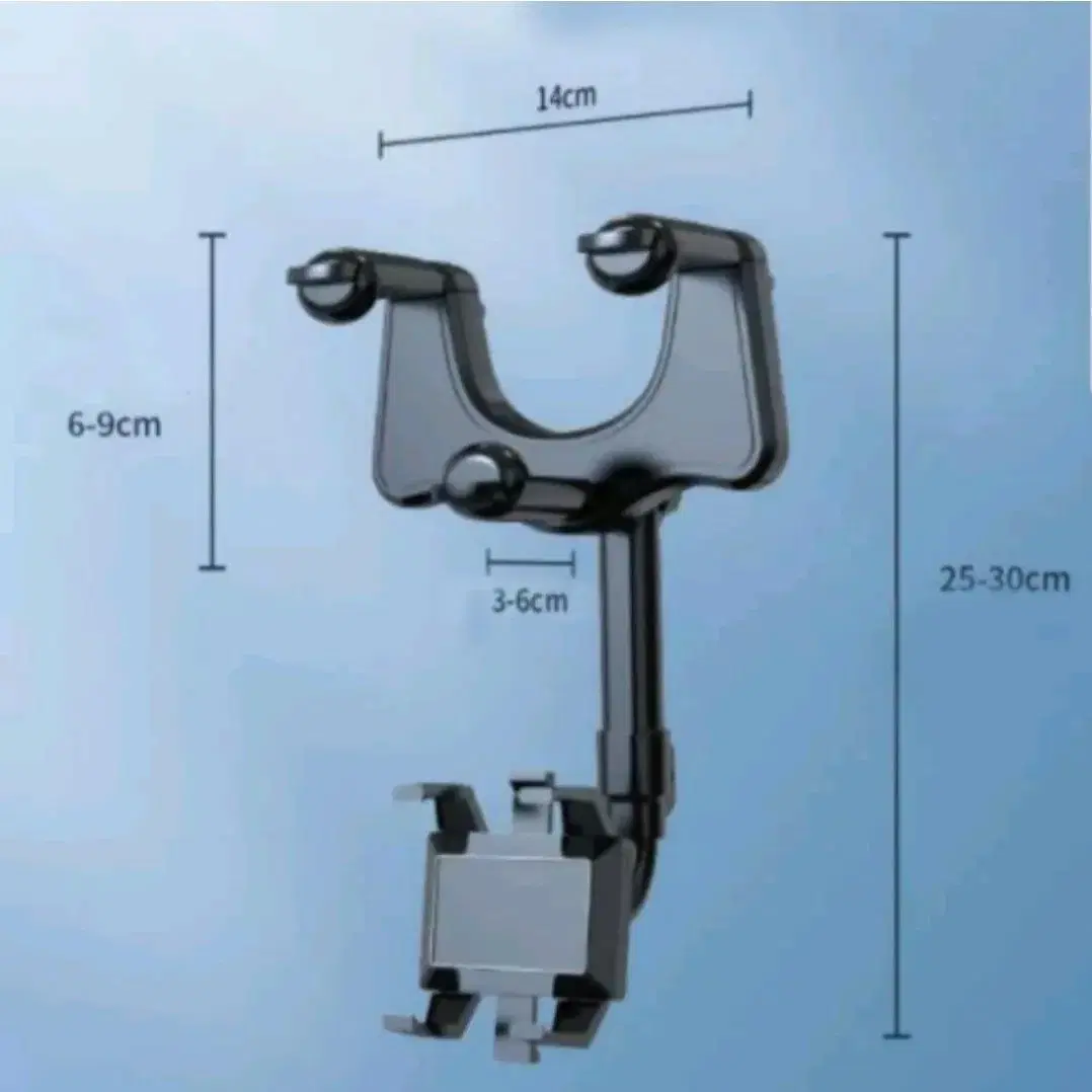 [리퍼] 룸미러 거치대 핸드폰 스마트폰 360도 회전 걸이 블랙 / 1개