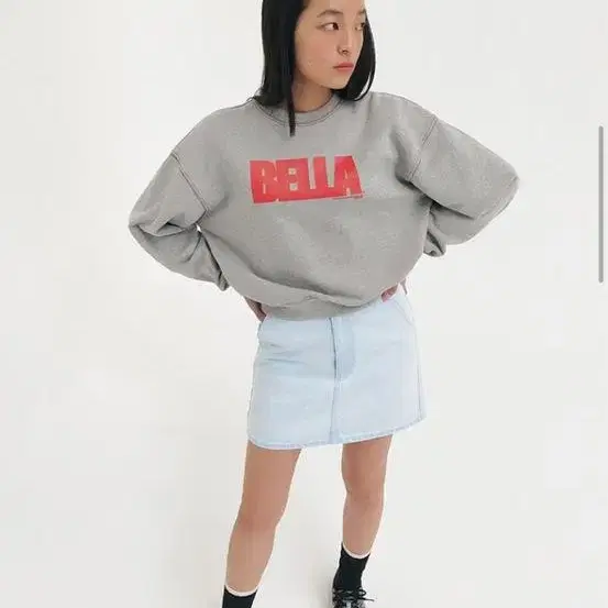 새상품)그로브 연청 스커트 23SS ELLIE SKIRT