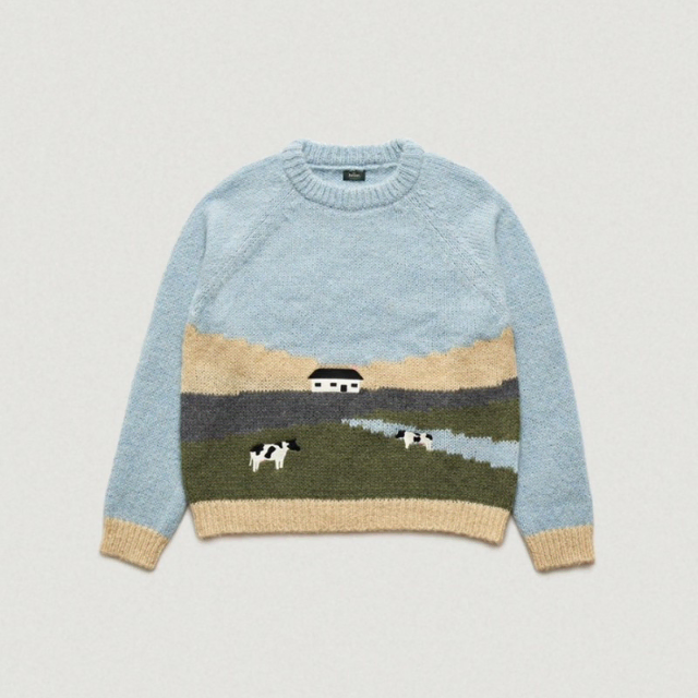 더바넷 Farm Landscape Intarsia knit sweater