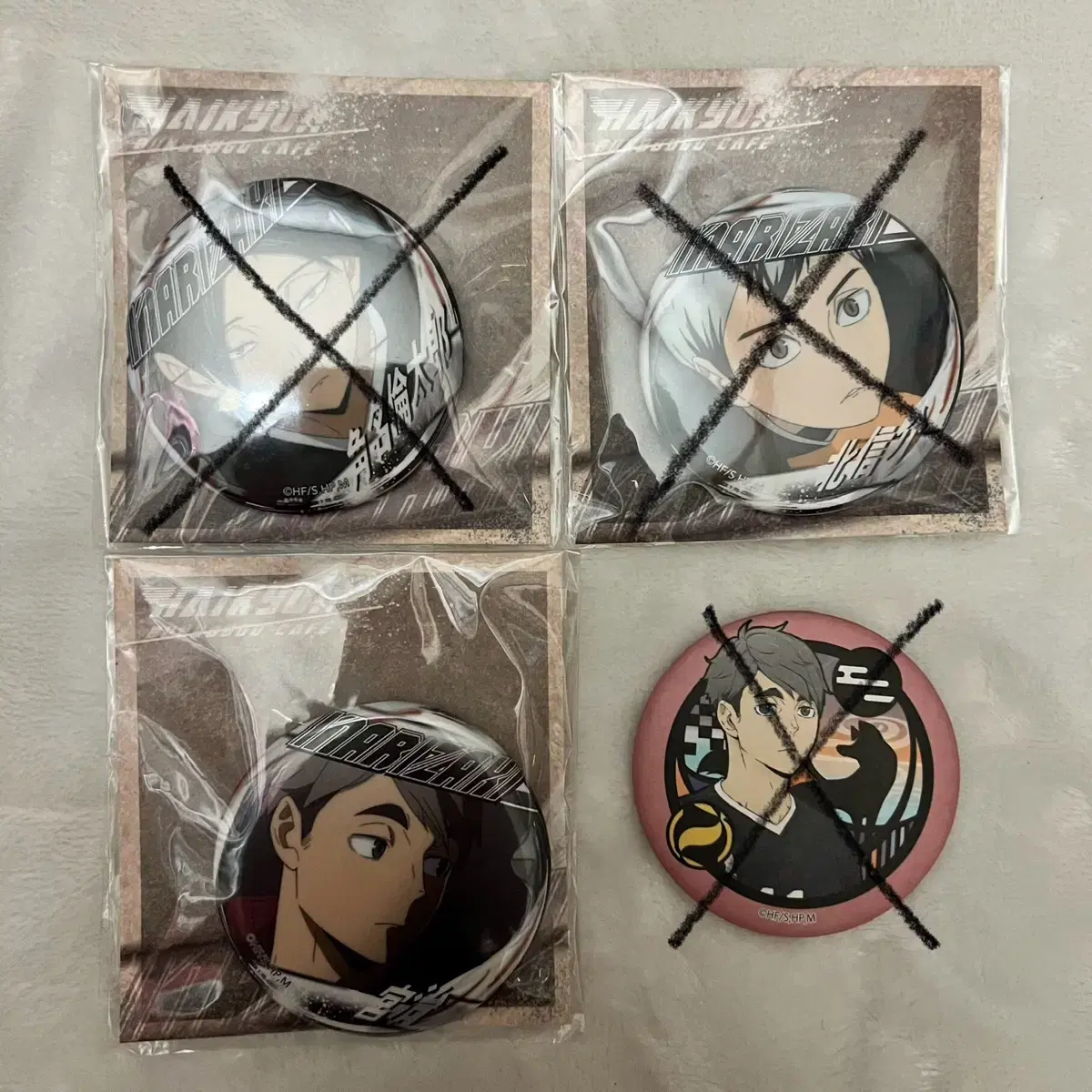 Unsealed) haikyuu Badges of Osamu Miya, Rintaro Suna, and Shinsuke Kita