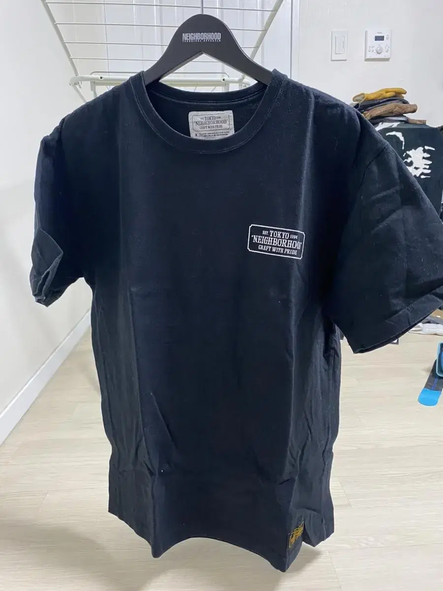 Neighborhood Barshield Black Short Sleeve T-Shirt