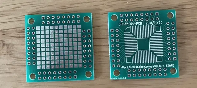 QFP32~64 패키지용 만능기판 PCB 전자회로 마이컴 공부