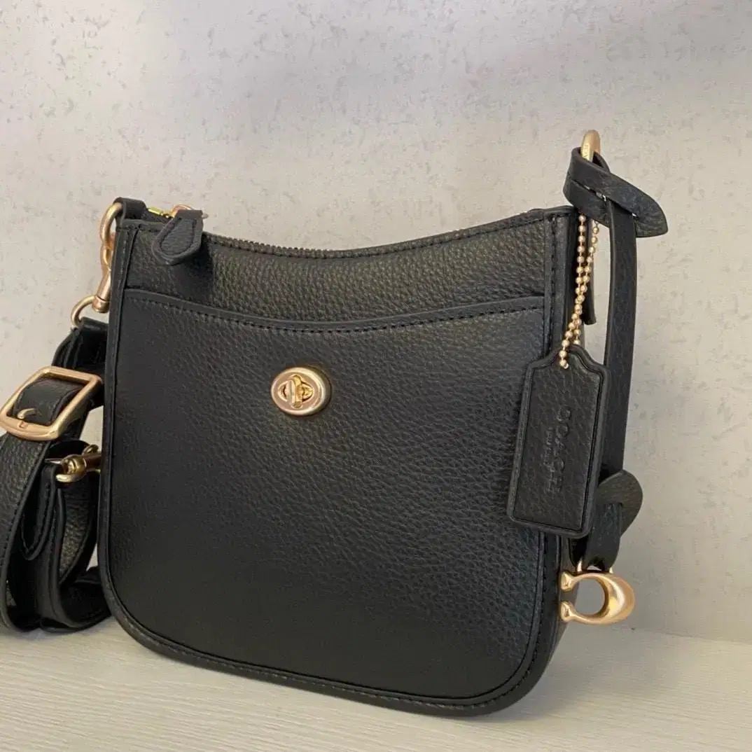 Coach 코치 숄더백 턴록 블랙 레이디스 CC390 B4BK 여성 데일