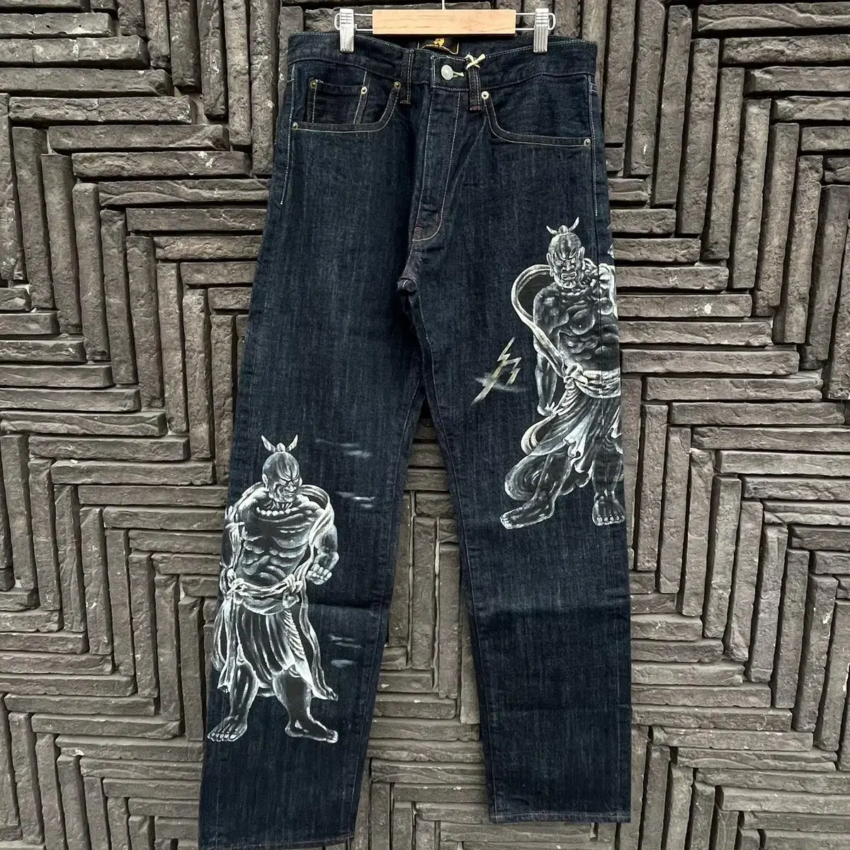 Vintage Oil Painted Denim Pants 31