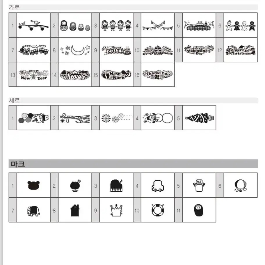 (1set:15장) 리락쿠마 라벨기 자유 커미션 주문제작