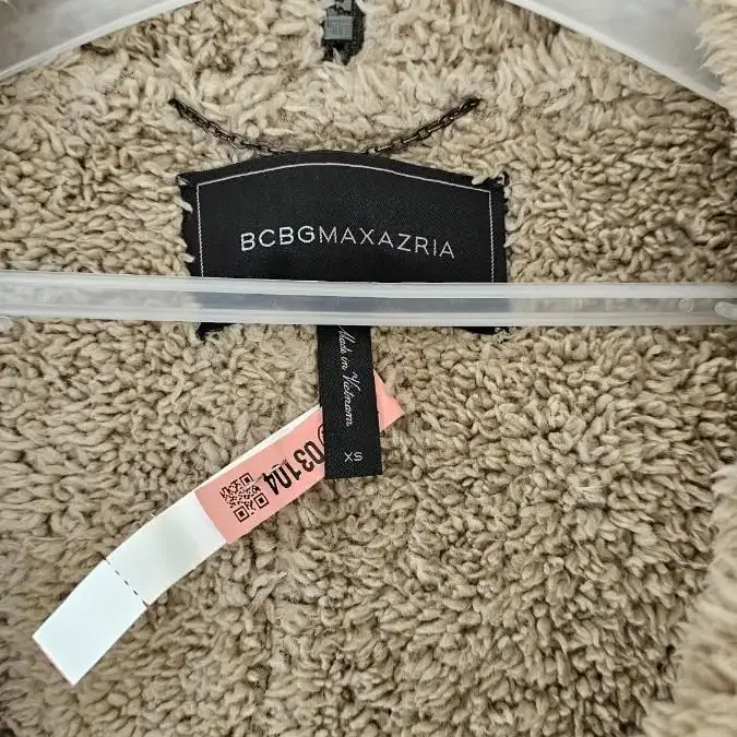 BCBG maxazria 털안감 후드 코트