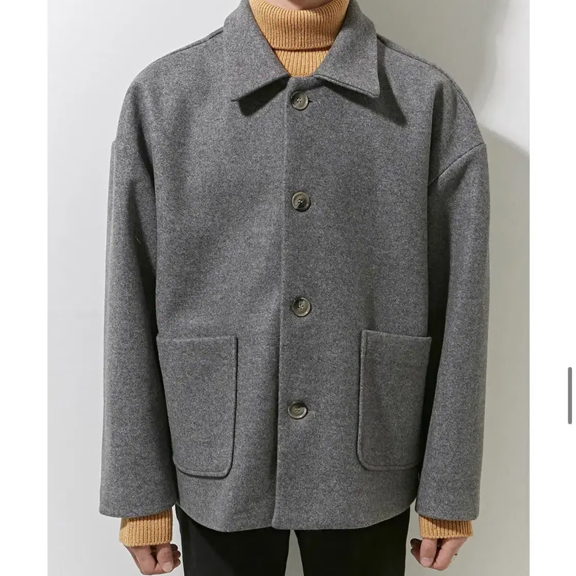 에이본) 3149 wool crop jacket char