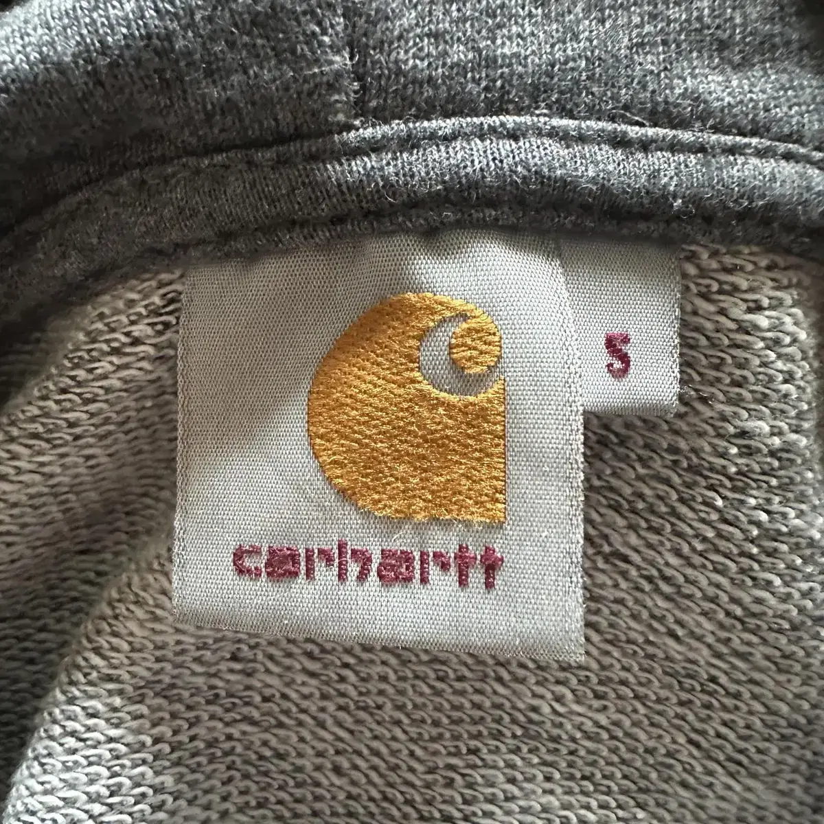 [S] 칼하트 윕 CARHARTT WIP 컬리지 아치로고 후드티 차콜