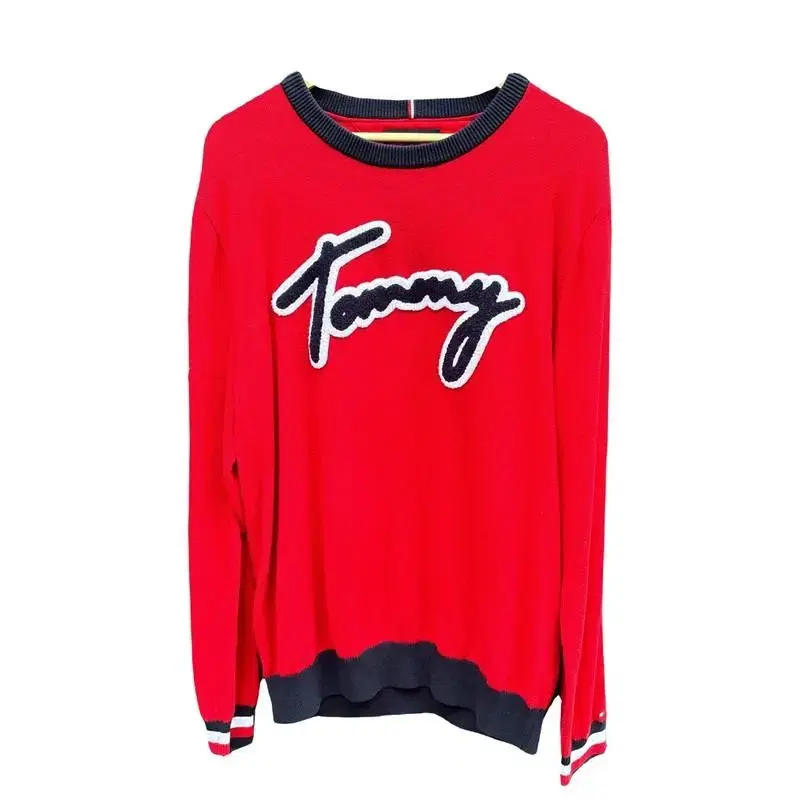 tommy hilfiger 타미힐피거 레드 니트