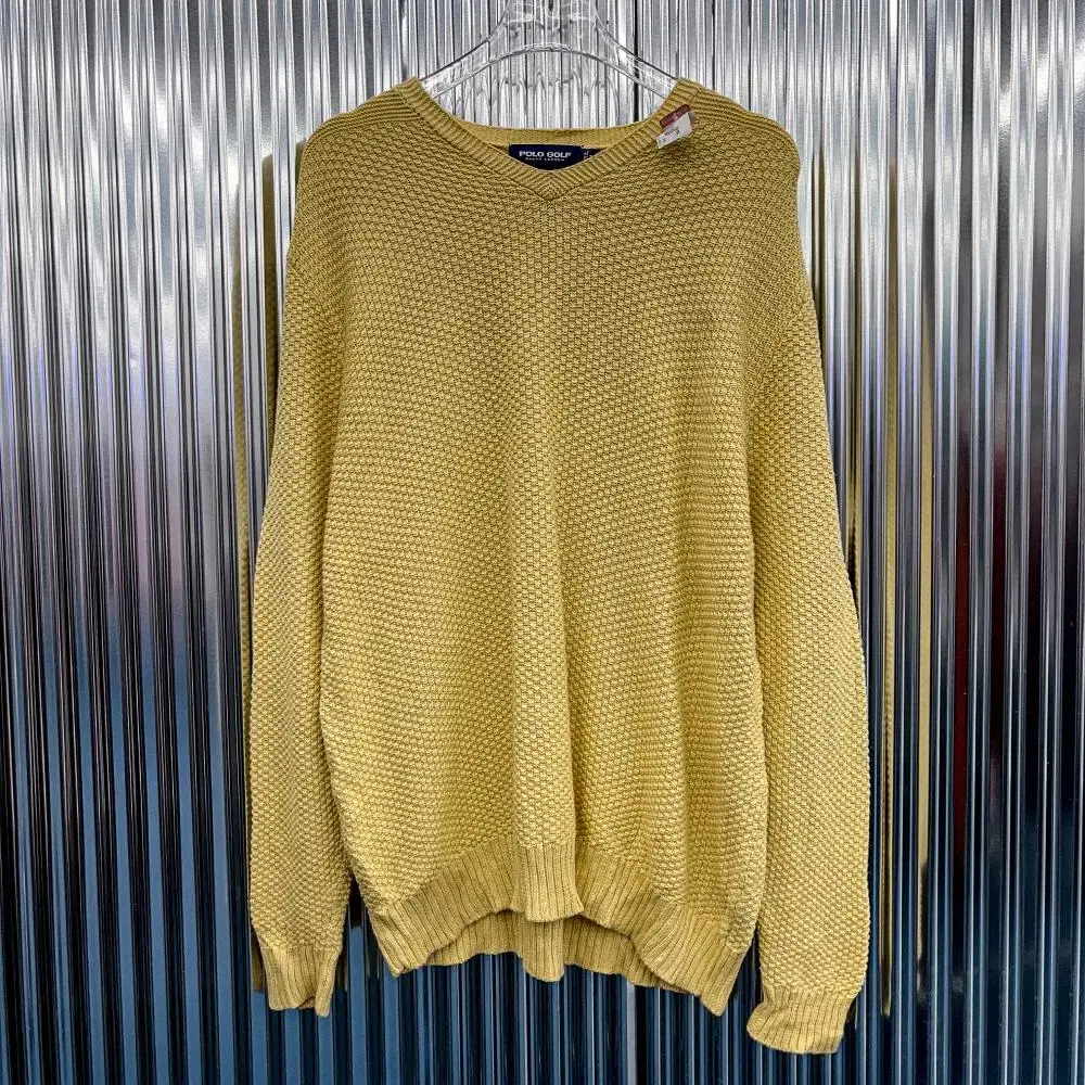 Polo Ralph Lauren Waffle V-Neck Knit (Domestic XL) U922