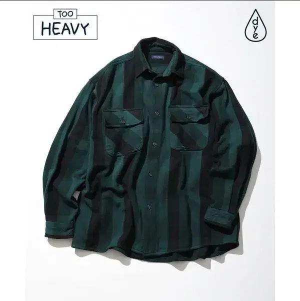 Nautica Japan Sulfer Dyed Flannel Check Shirt Two Heavy Green 2XL