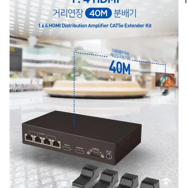 NEXT-HD40SP-4R 1:4 거리연장 HDMI 분배기 화면공유기