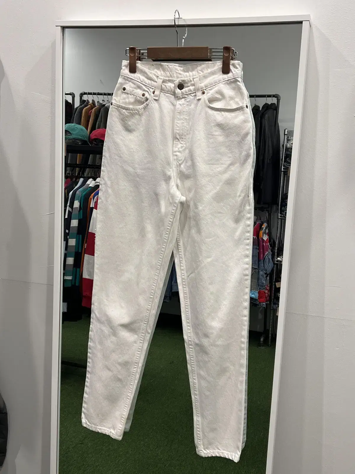 90s Levis 리바이스 521 화이트 데님팬츠(made in usa)