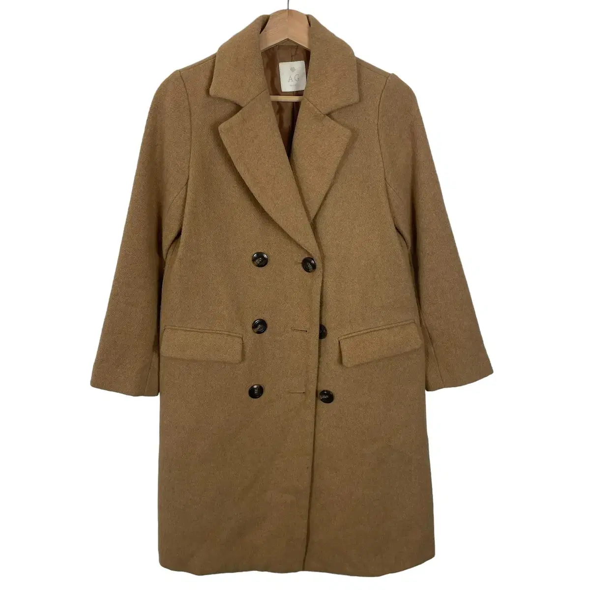 AG Camel Double Midi Coat