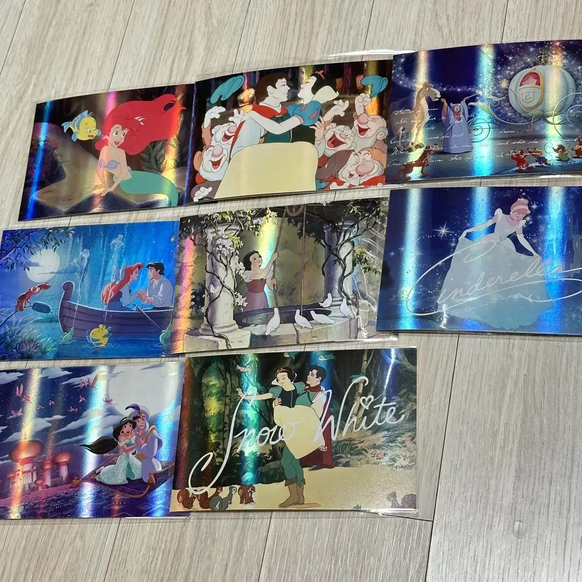 Disney Princess hologram postcard bulk The Little Mermaid Snow White Cinderella