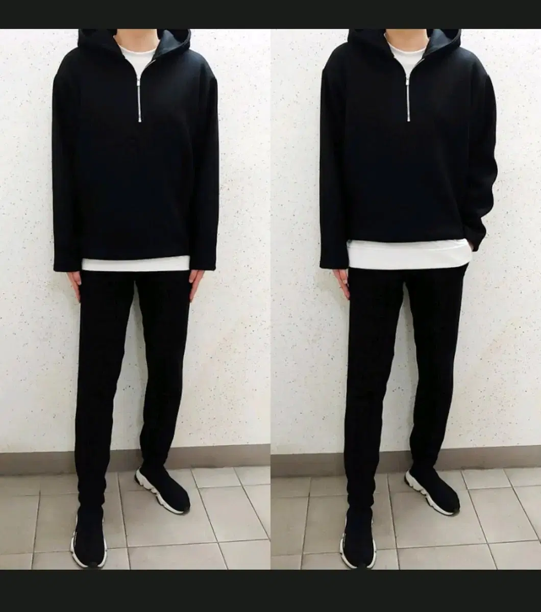 Lambady 100% wool black hoodie