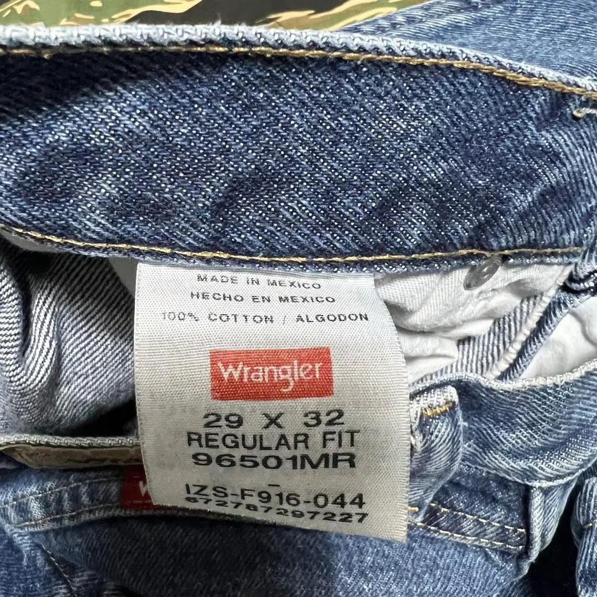 WRANGLER 레귤러핏 멕시코 데님 28size