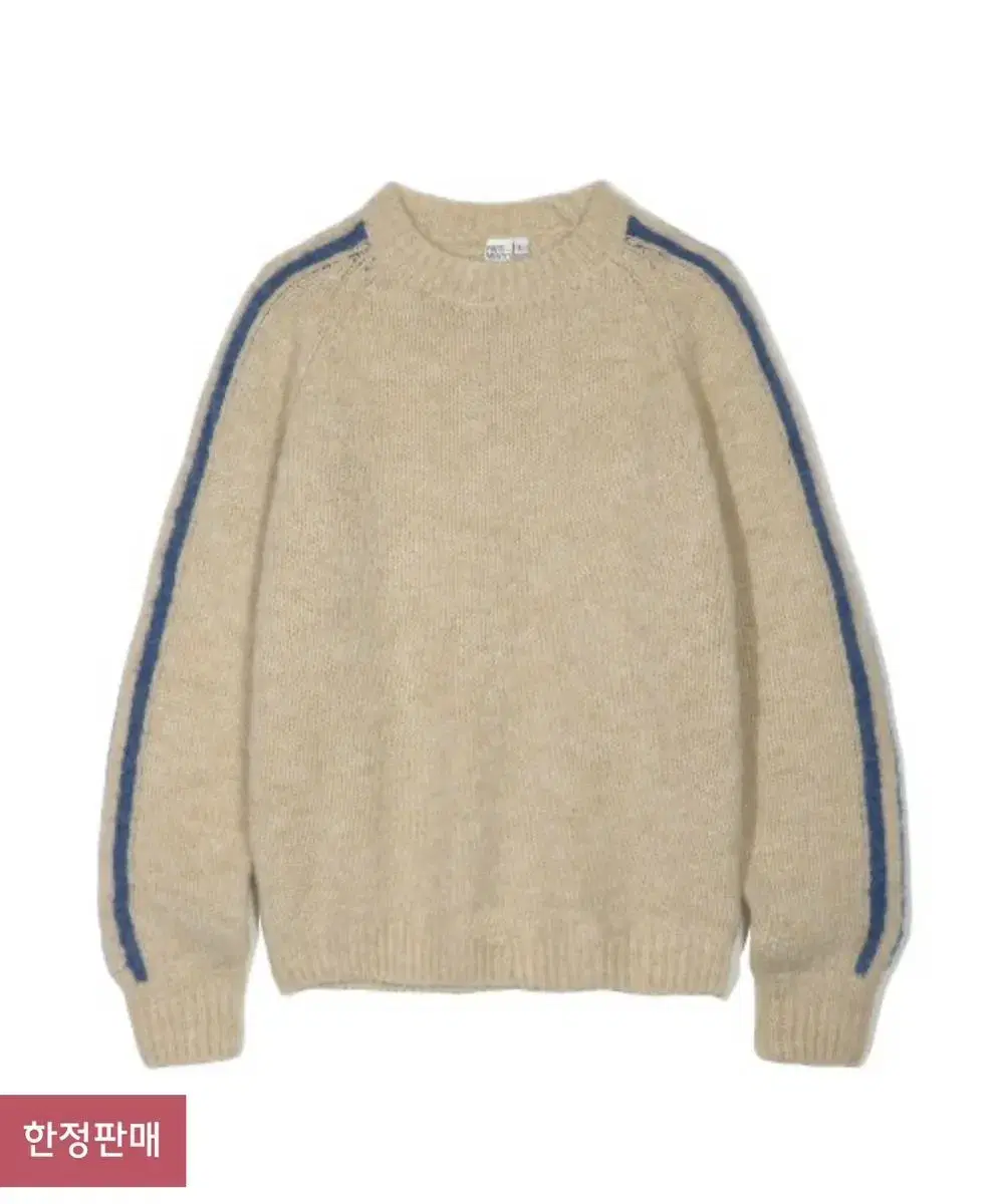 (Sold Out) Partimento Stripe Block Wool Knit Crewneck Ivory S