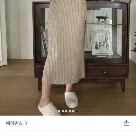 메이빈스 골지 벨트 롱 원피스