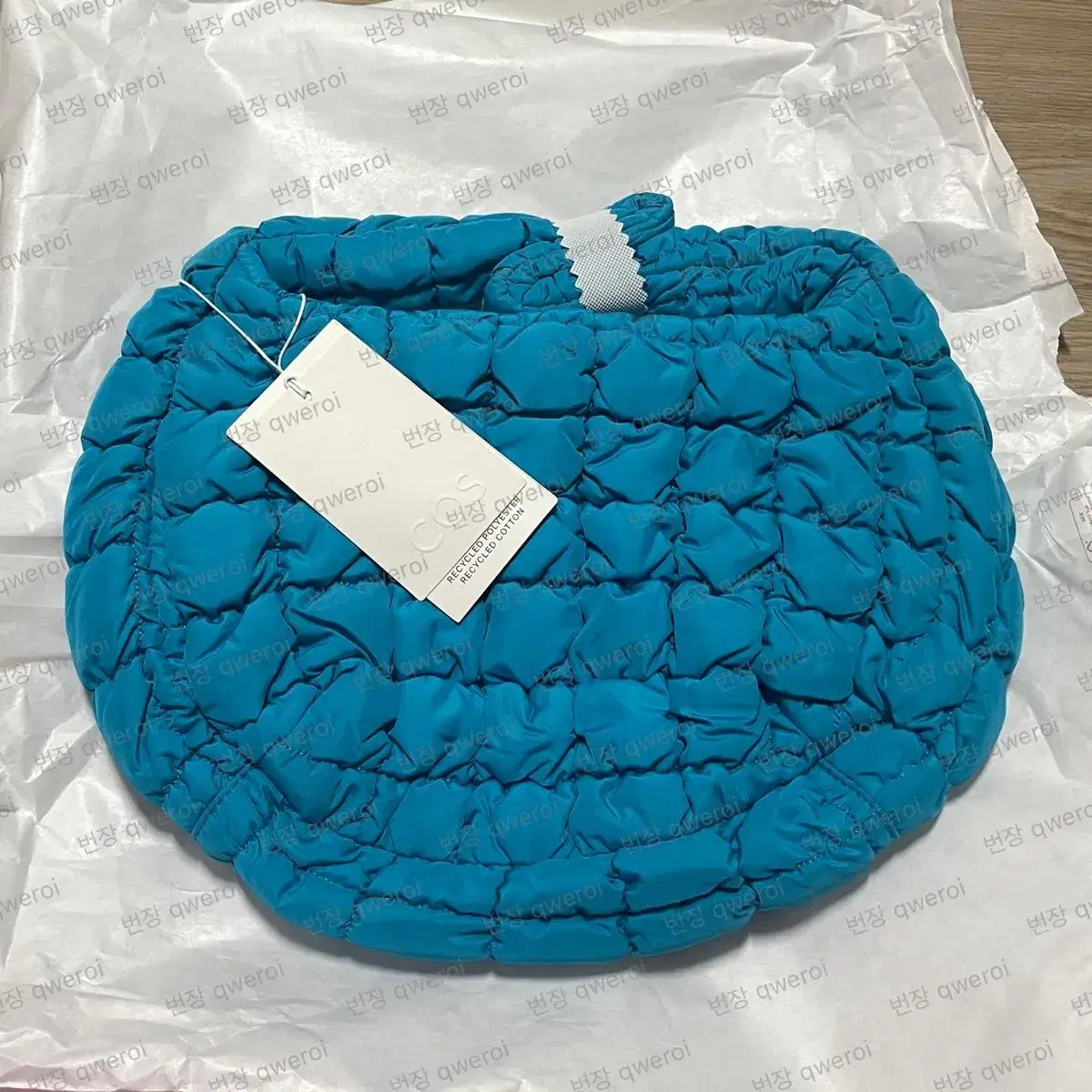 New) COS Quilted Mini Bag Bright Turquoise bloo COS Bag Qualified