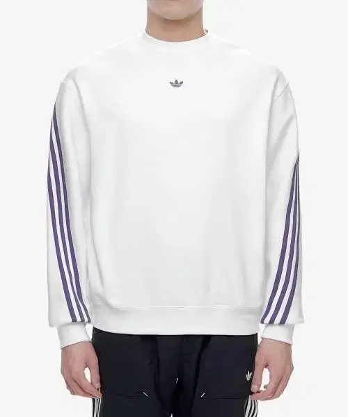 (L) Adidas 아디다스 3스트라이프 랩 크루맨투맨 100