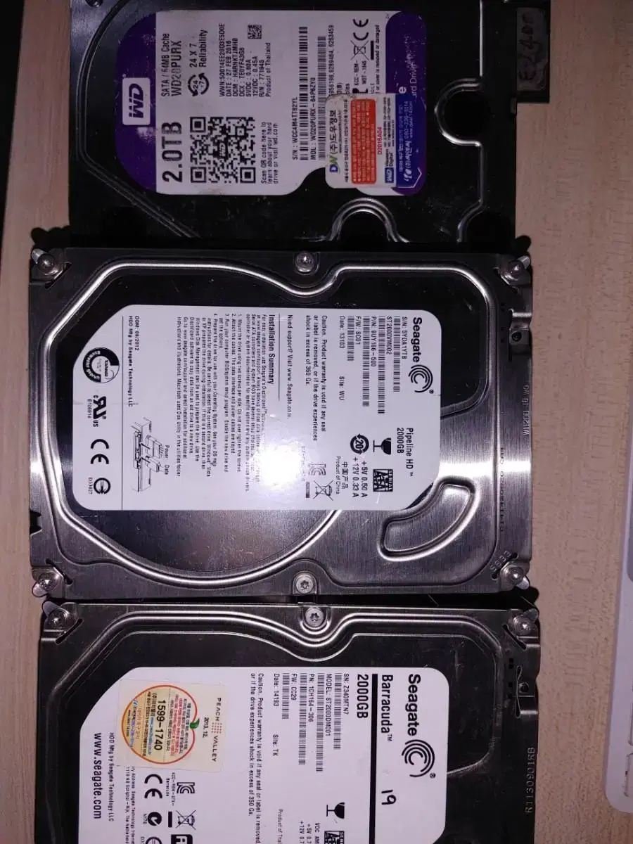 2tb HDD 노배드제품입니다랜덤발송