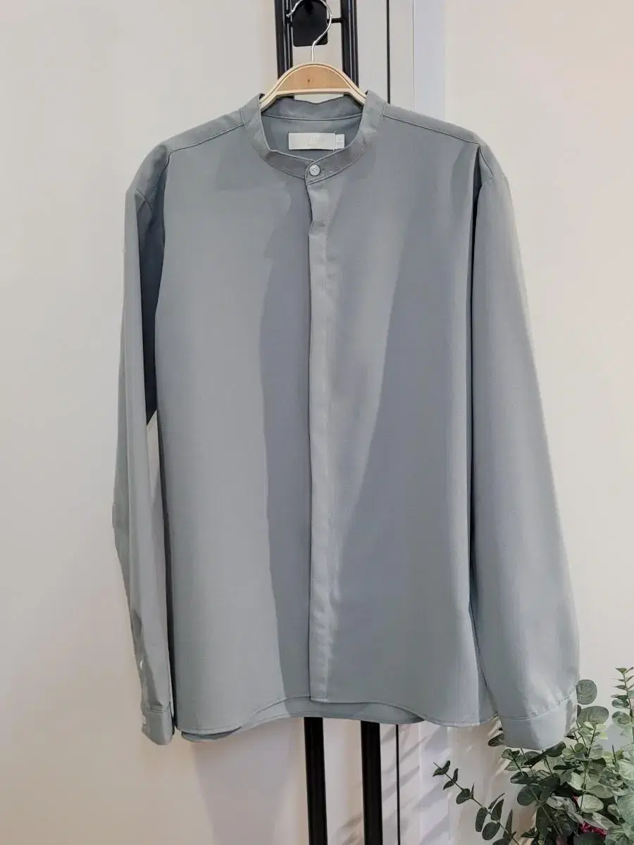 Union Seoul Mint Color No-Collar Shirt L Size