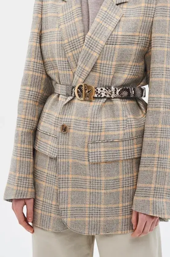 Hansom Time Belted Check Jacket in 2 Colors