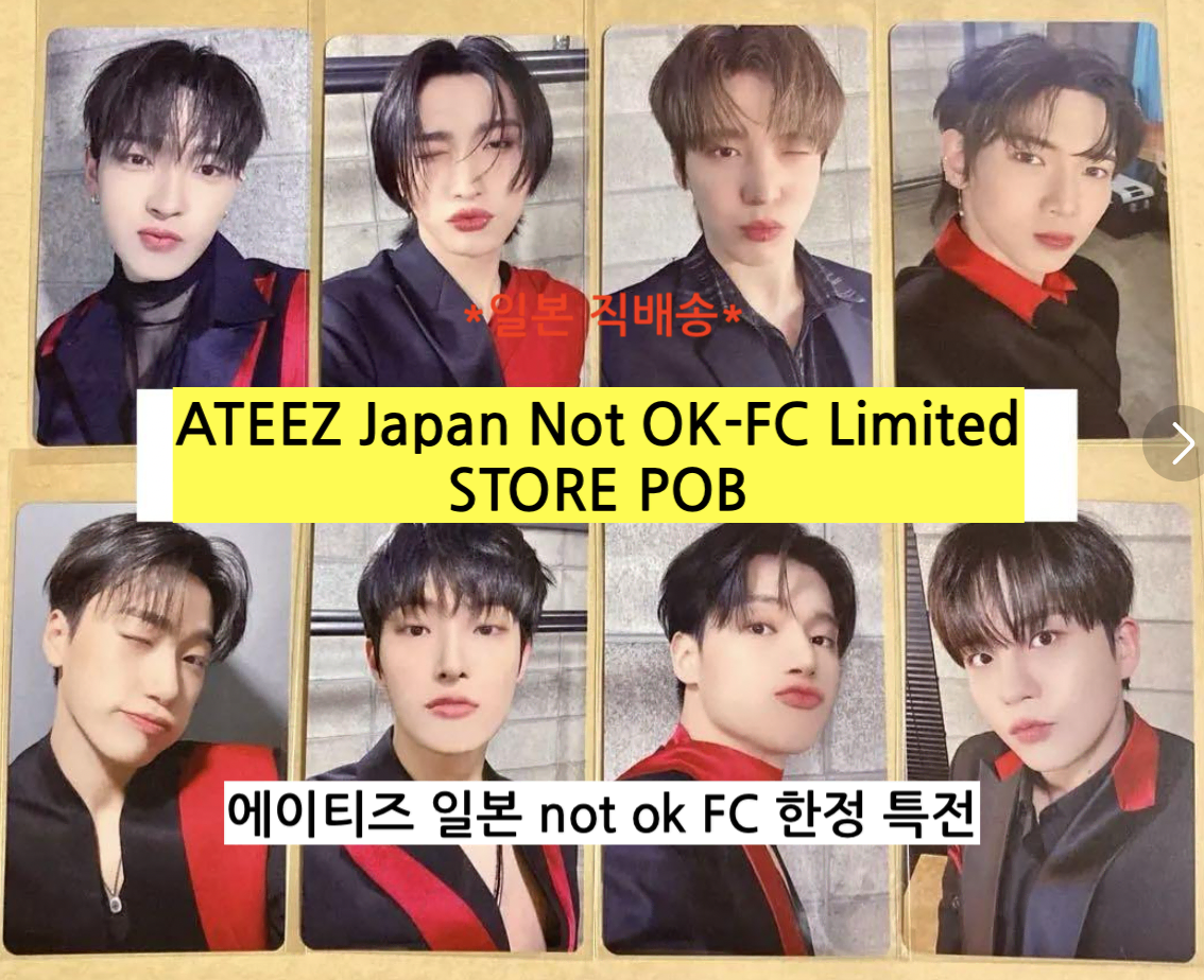 (Japan direct shipping) ateez Japan not ok- FC limited pre-order benefit Photo card