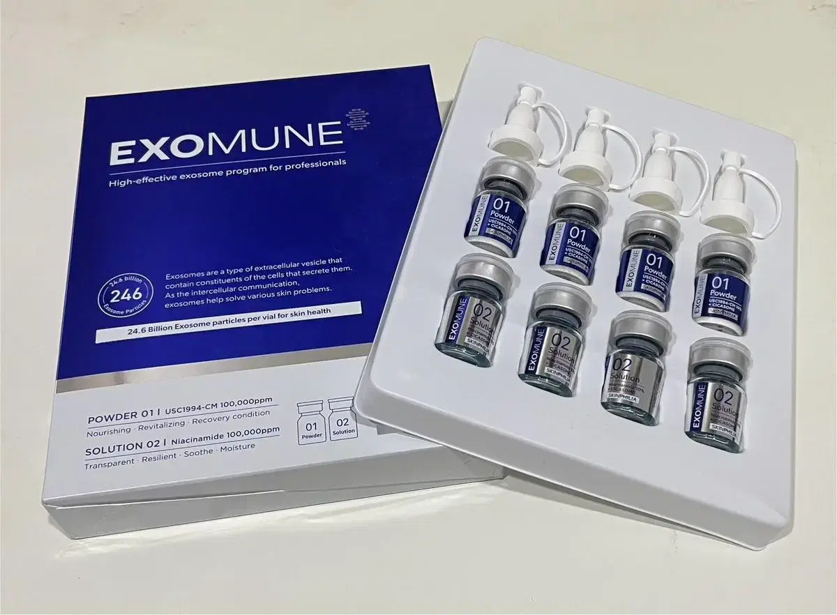 Unsealed) Exomune Exosome Skin Booster Ampoule 1box-Skinfilia Stem Cells Exosome