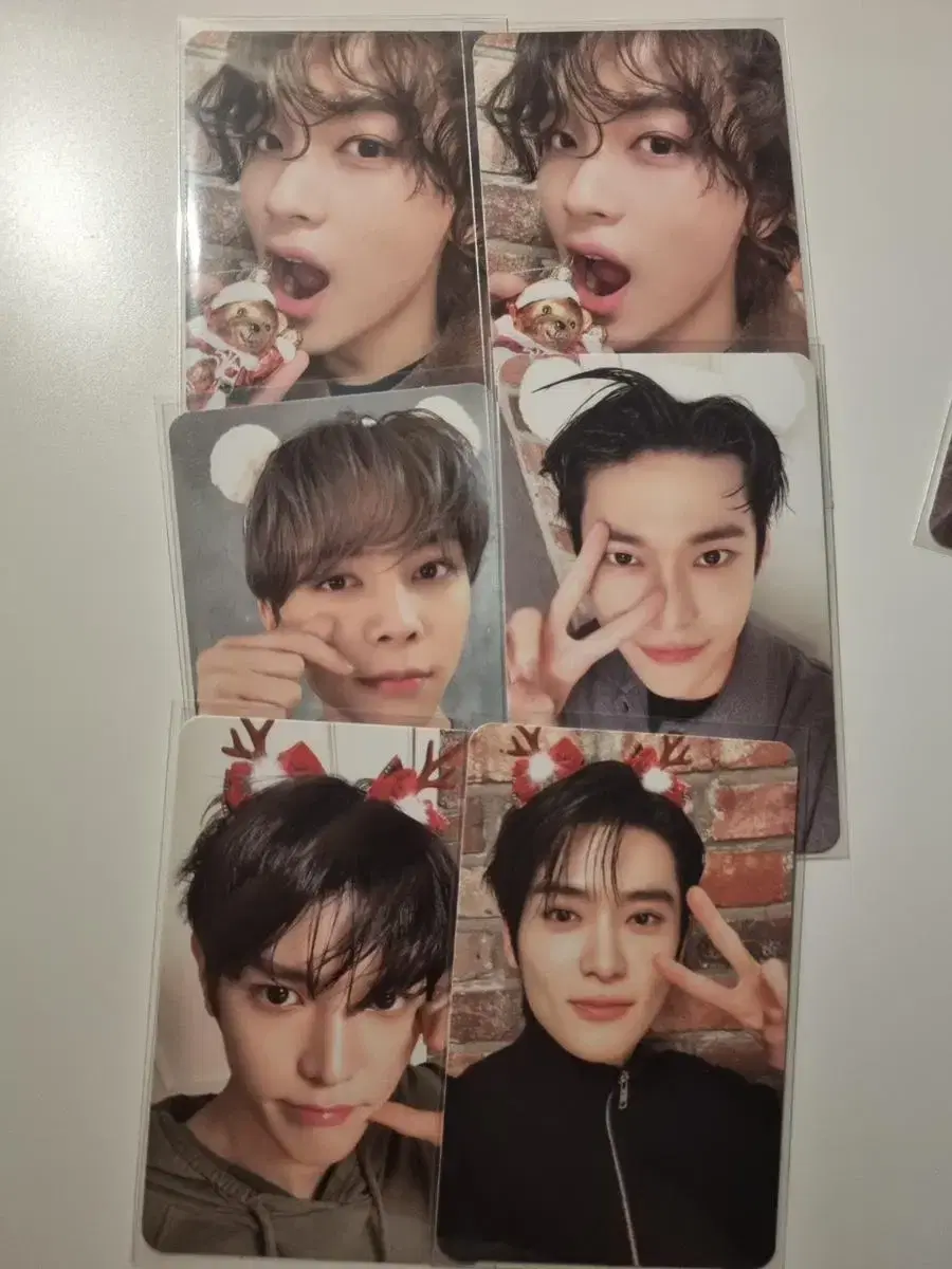 Pink Christmas photocard haechan doyoung jaehyun taeyong johnny wts nct127