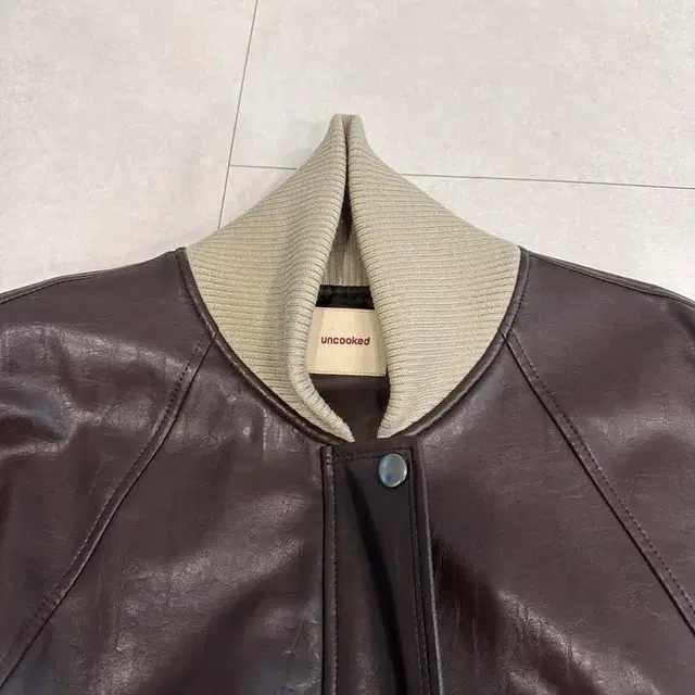 언쿡드 Faux Leather bomber jacket