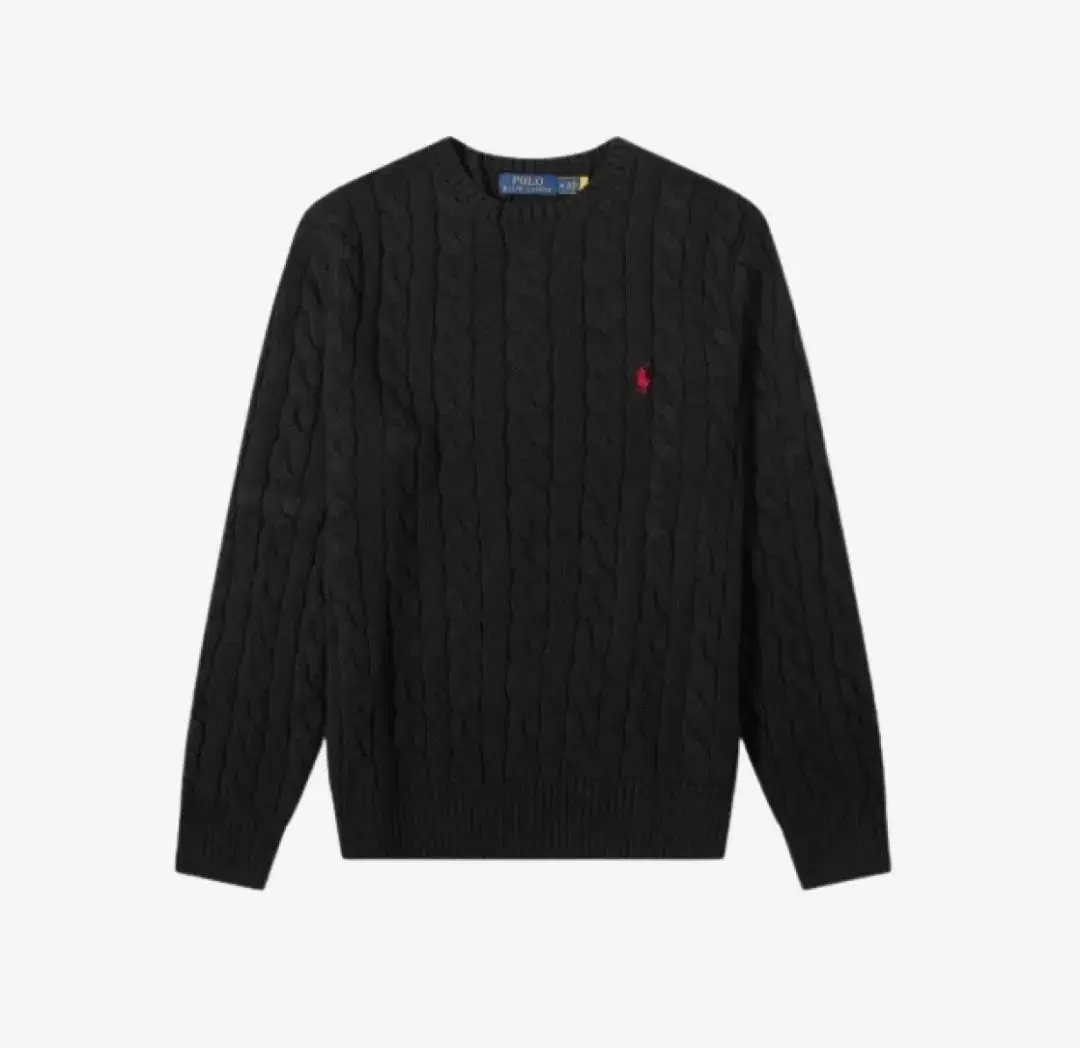 [New, unsealed]Polo Ralph Lauren Cable Knit, Black, L-size