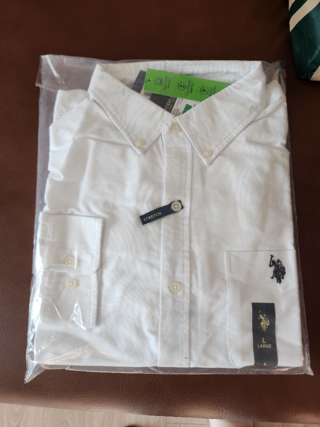 US POLO Men's Oxford Shirt White - Large (105) New