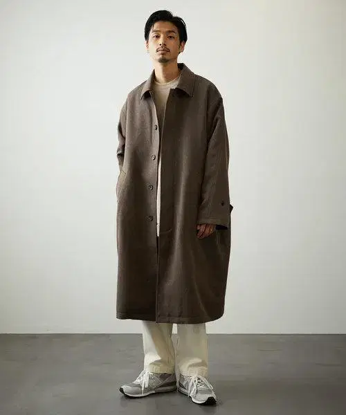 Freakstore Overcoat Tweed Like Amekaji/Balmacan/Work Coat Dark BeigeL