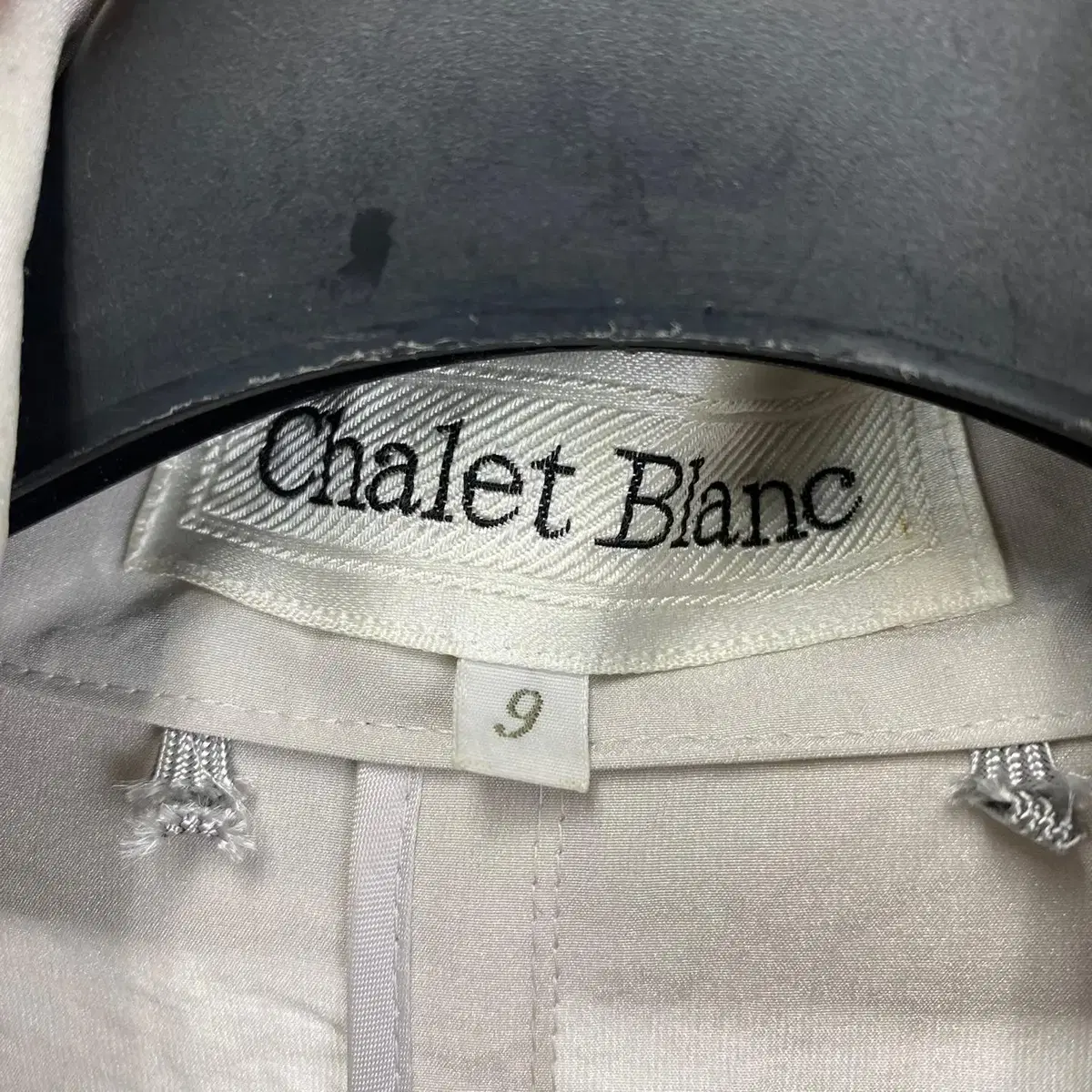 빈티지 chalet blanc 폴리 롱코트