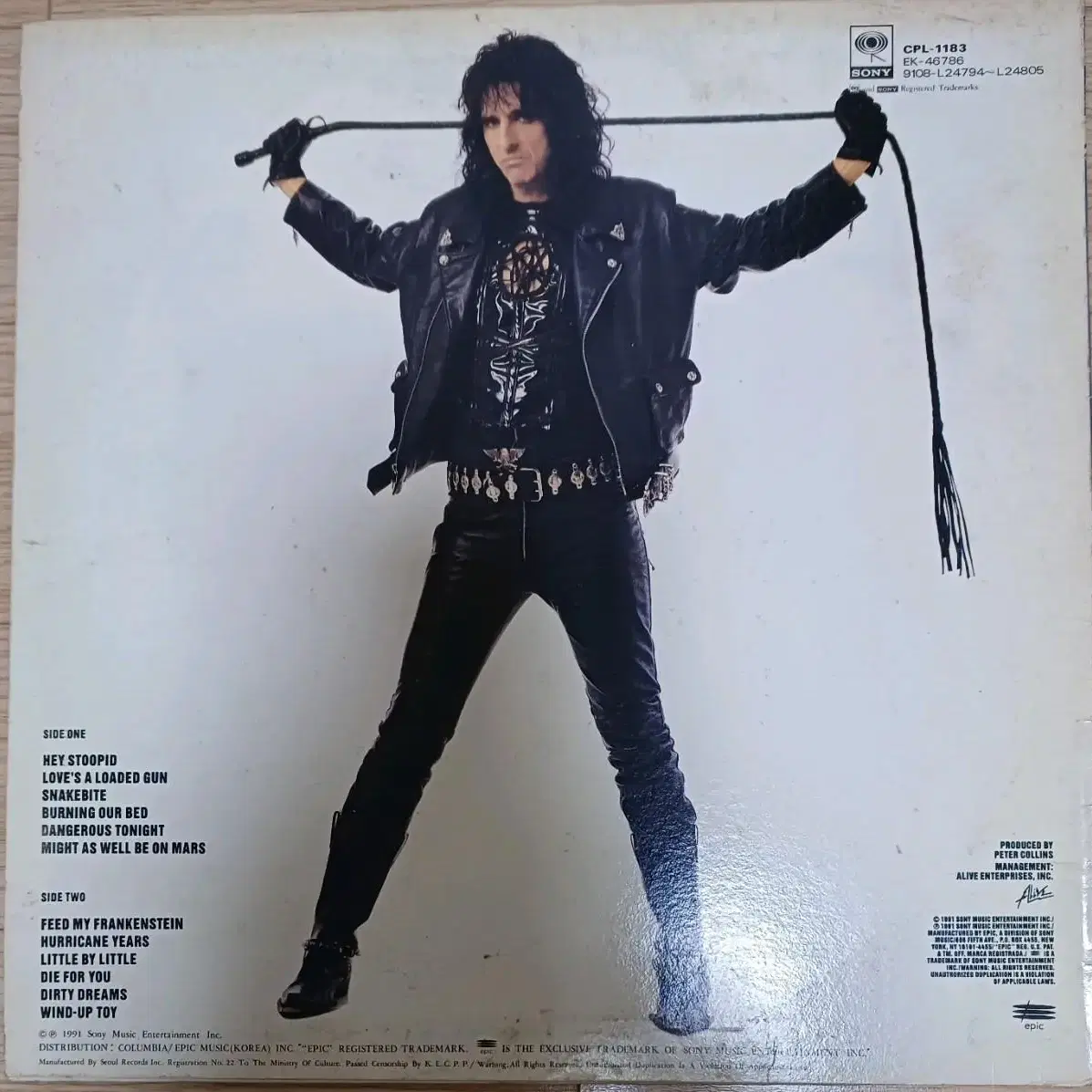 Alice Cooper LP 91 초반 MINT