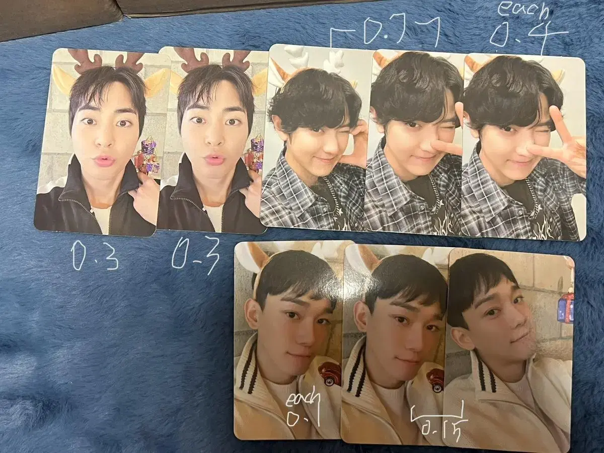 exo pinkchristmas tc photocard wts sell xiumin chanyeol chen