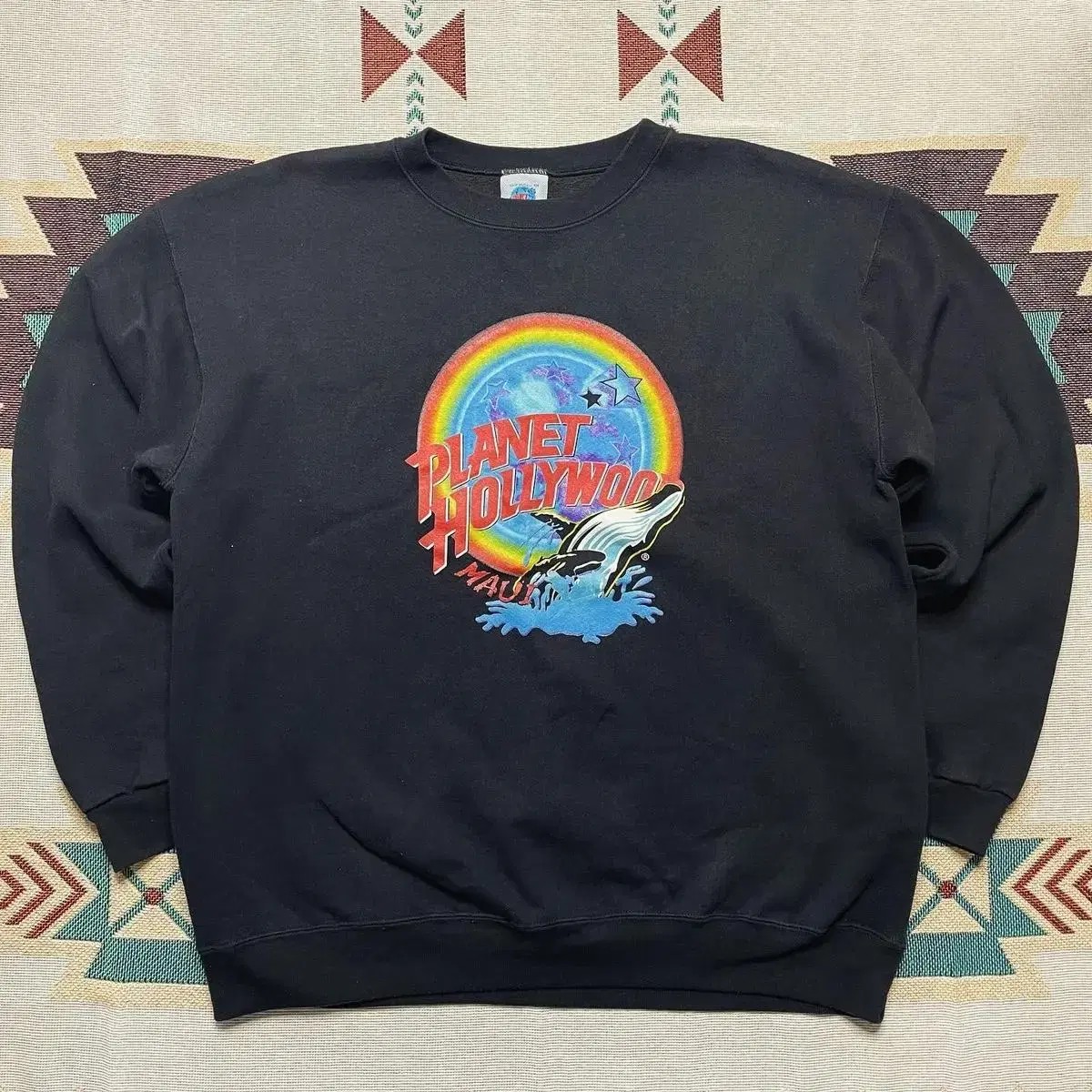 90s Unmade Planet Holiday Sweatshirt Black XL