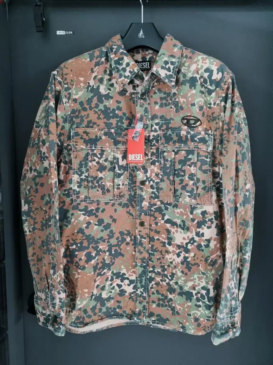 [105-110, EuropeL] Diesel Camouflage Shirt Jacket