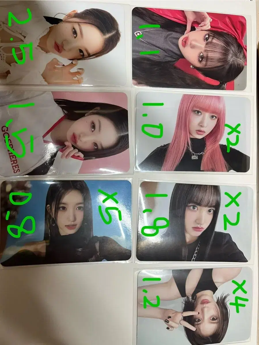 ivephotocard jang wonyoung lay liz leeseo gaeul bedi eleven i.m.