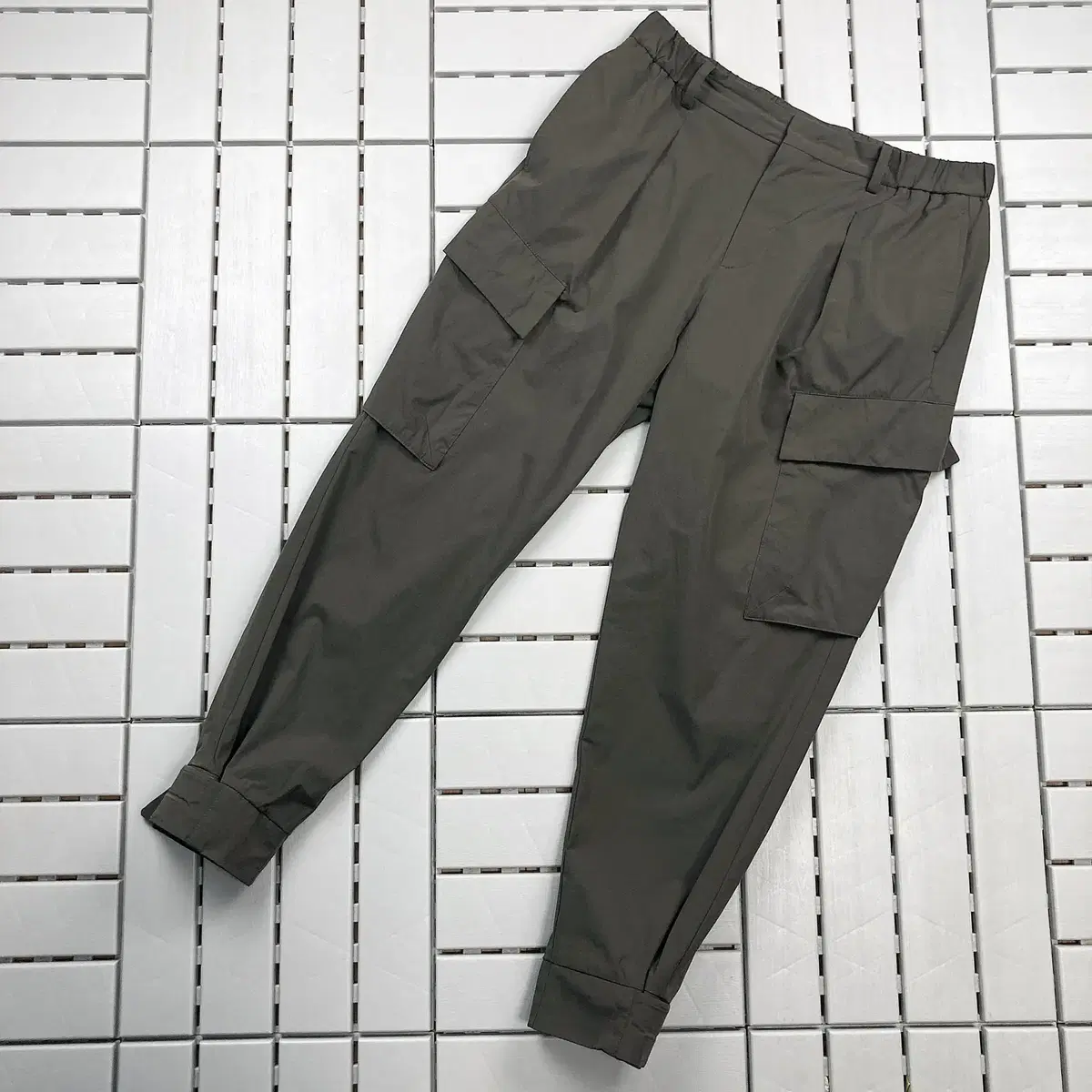 [31-32] Mindbridge Dark Beige Cargo-Style Jogger-Banded Pants